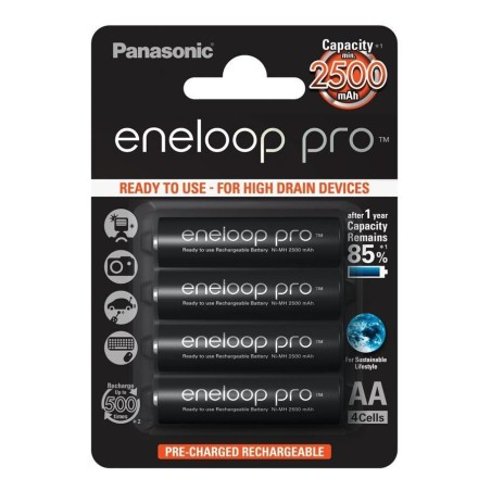 Panasonic Eneloop Pro Rechargeable Batteries BK-3HCDE/4BE - Long-lasting Power & Eco-Friendly Energy Solution